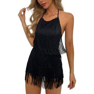 Women Black Western Country Concert Cowgirl  Outfit Jumpsuit Romper